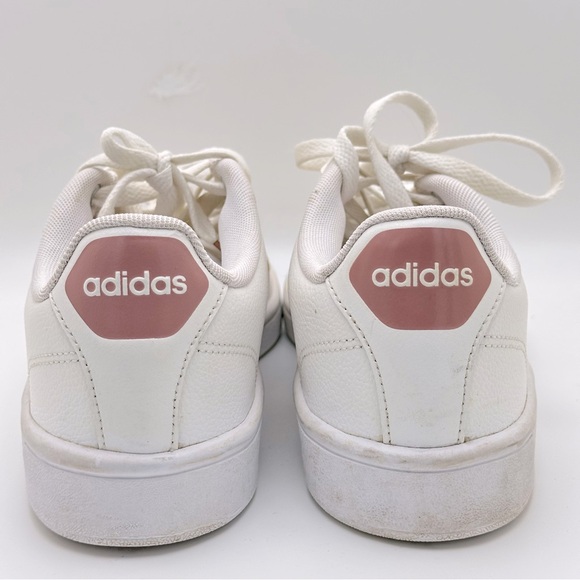 Adidas OrthoLite Float Sneakers Women's 8.5 White Stripes Rose Gold Cloudfoam - Picture 8 of 11